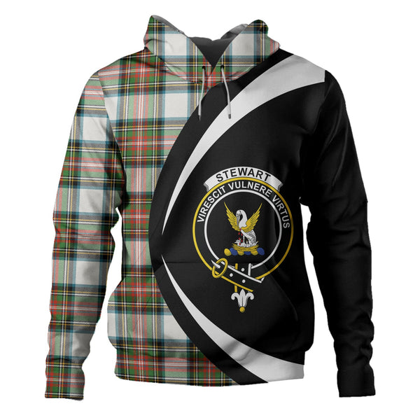 Stewart Dress Ancient Clan Badge Tartan Hoodie Circle Style
