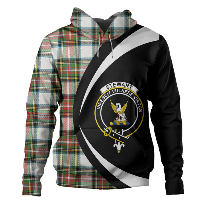 Stewart Dress Ancient Clan Badge Tartan Hoodie Circle Style
