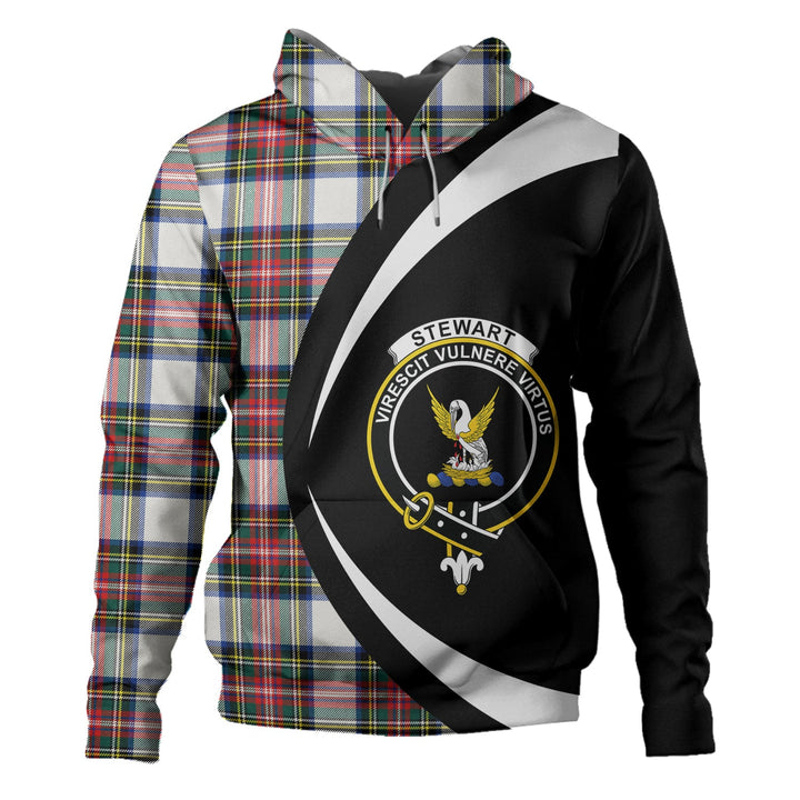 Stewart Dress Modern Clan Badge Tartan Hoodie Circle Style