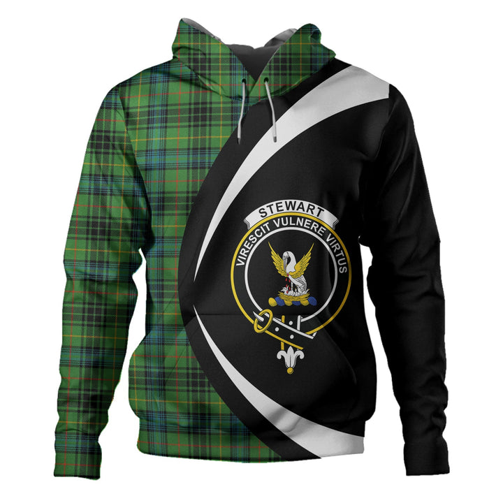 Stewart Hunting Ancient Clan Badge Tartan Hoodie Circle Style