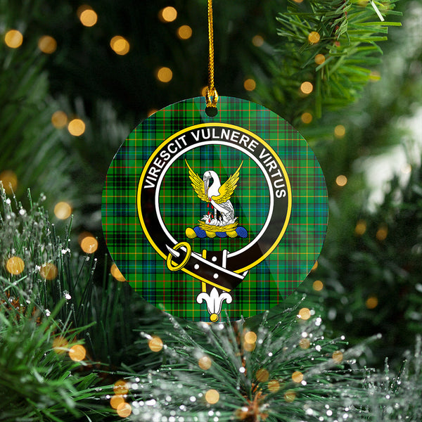 Stewart Hunting Ancient Clan Badge Tartan Plastic Christmas Ornaments