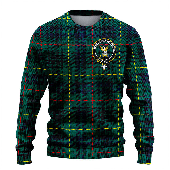 Stewart Hunting Modern Clan Badge Tartan Knitted Sweater