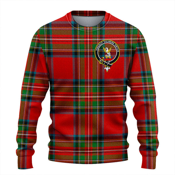 Stewart Royal (Royal Stewart) Ancient Clan Badge Tartan Knitted Sweater