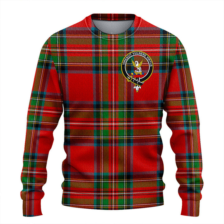 Stewart Royal (Royal Stewart) Ancient Clan Badge Tartan Knitted Sweater