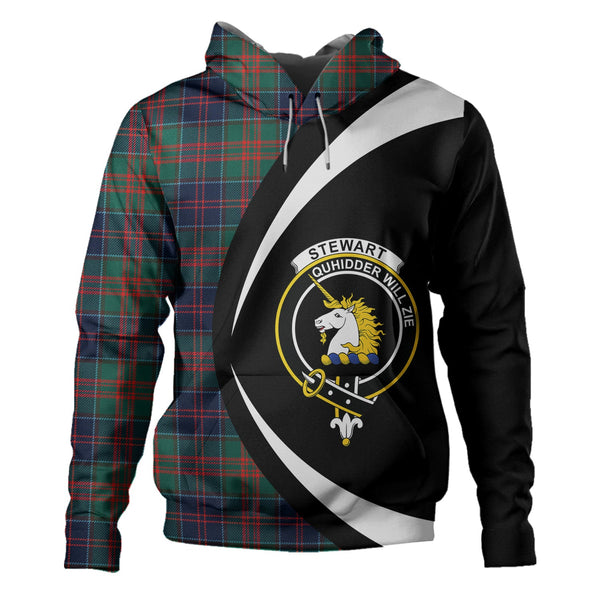 Stewart of Appin Hunting Modern Clan Badge Tartan Hoodie Circle Style