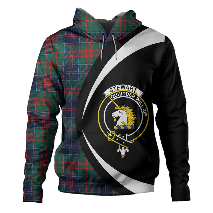 Stewart of Appin Hunting Modern Clan Badge Tartan Hoodie Circle Style