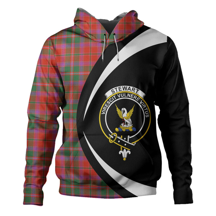 Stewart of Ardshiel Ancient Clan Badge Tartan Hoodie Circle Style