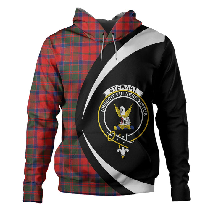 Stewart of Ardshiel Modern Clan Badge Tartan Hoodie Circle Style