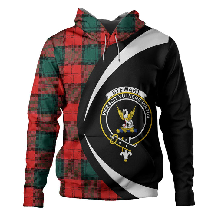Stewart of Atholl Modern Clan Badge Tartan Hoodie Circle Style