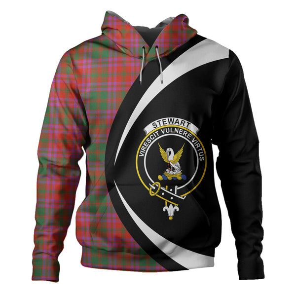 Stewart of Killiecrankie Ancient Clan Badge Tartan Hoodie Circle Style