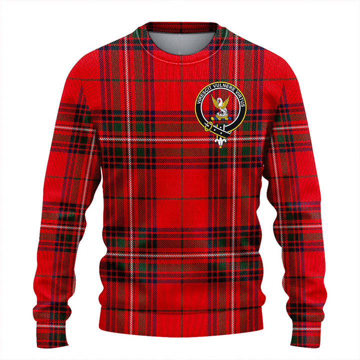 Stewart of Rothesay Modern Clan Badge Tartan Knitted Sweater