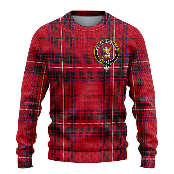Stewart of Rothesay Weathered Clan Badge Tartan Knitted Sweater
