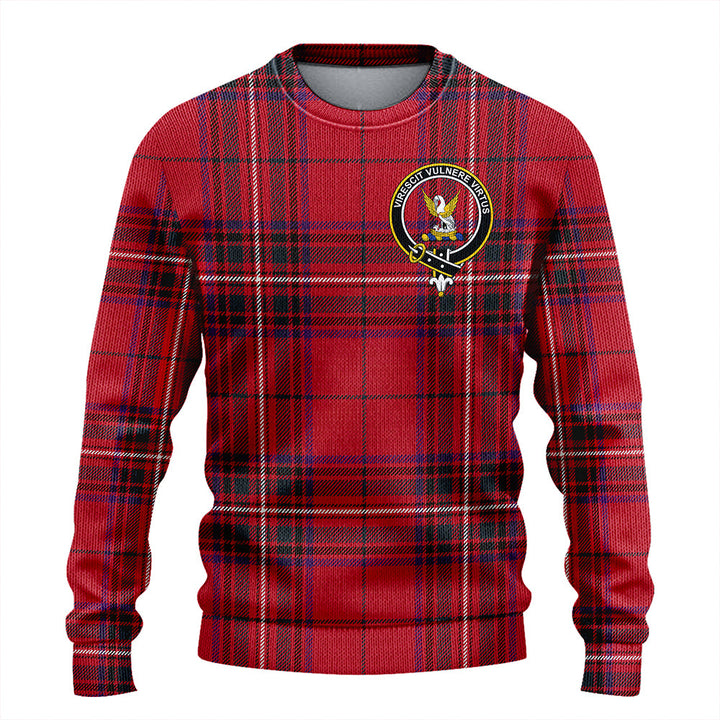 Stewart of Rothesay Weathered Clan Badge Tartan Knitted Sweater