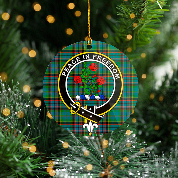Stinson (Stephenson/Stevenson) Ancient Clan Badge Tartan Plastic Christmas Ornaments