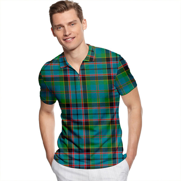 Stinson (Stephenson/Stevenson) Ancient Tartan Classic Lapel Zip Short Sleeve Polo