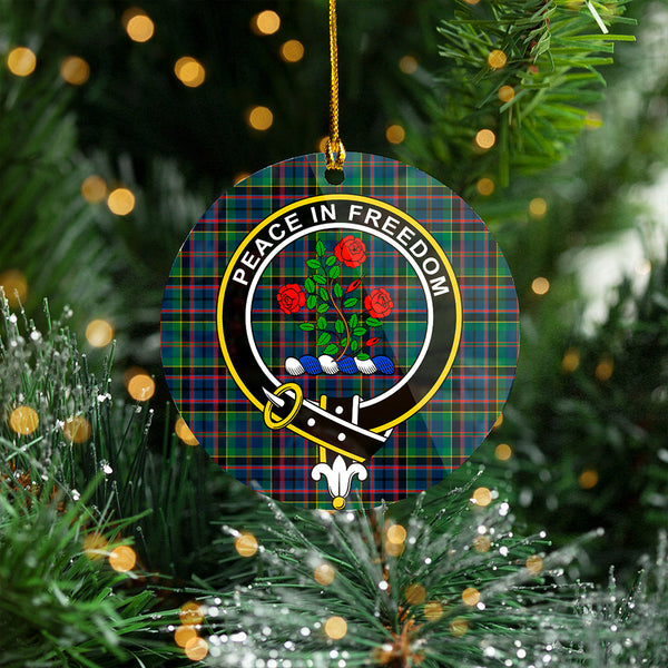 Stinson (Stephenson/Stevenson) Modern Clan Badge Tartan Plastic Christmas Ornaments