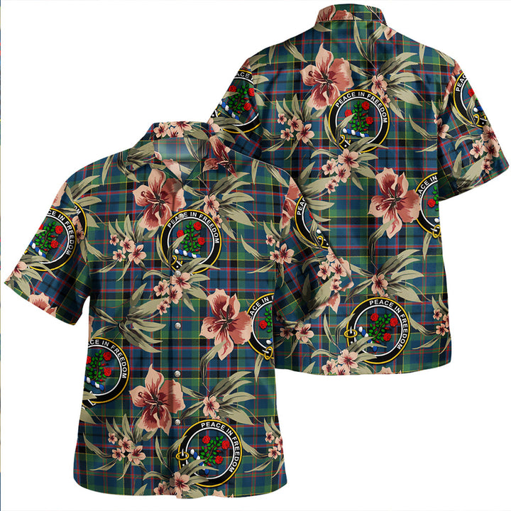 Stinson (Stephenson/Stevenson) Modern Clan Badge Tartan Aloha Hawaiian Shirt Tropical Old Style