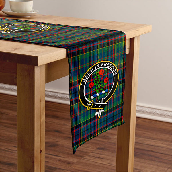 Stinson (Stephenson/Stevenson) Modern Clan Badge Tartan Table Runner