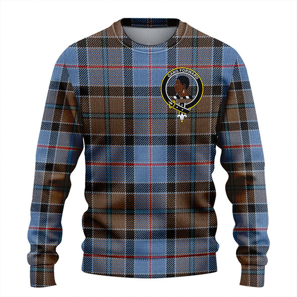 Stirling Weathered Clan Badge Tartan Knitted Sweater
