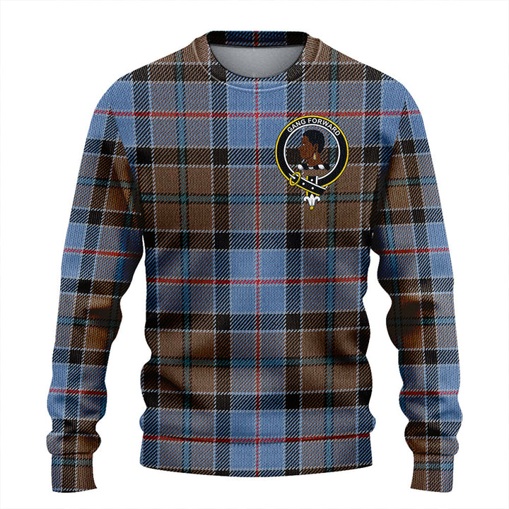 Stirling Weathered Clan Badge Tartan Knitted Sweater