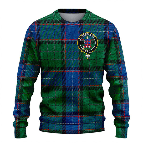 Storrie Modern Clan Badge Tartan Knitted Sweater