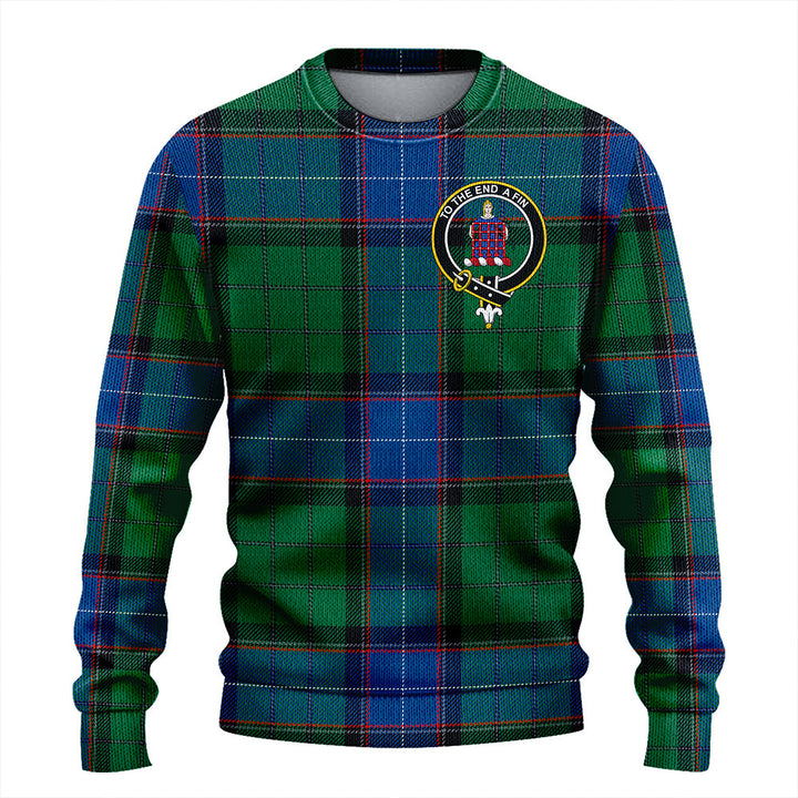 Storrie Modern Clan Badge Tartan Knitted Sweater