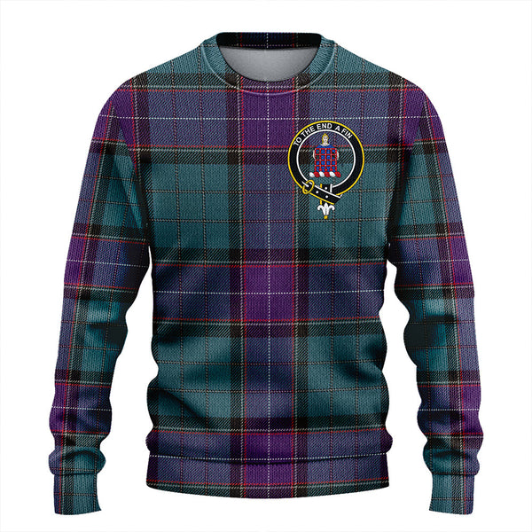 Storrie Weathered Clan Badge Tartan Knitted Sweater