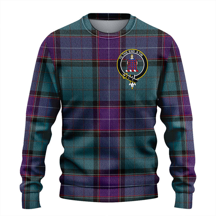 Storrie Weathered Clan Badge Tartan Knitted Sweater
