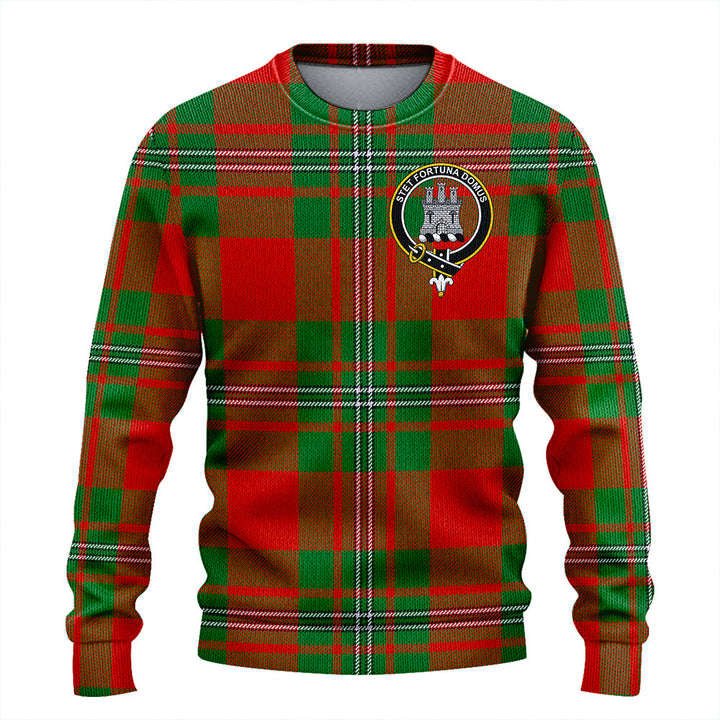 Strang Modern Clan Badge Tartan Knitted Sweater