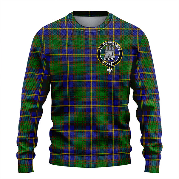 Strange of Balkaskie Clan Badge Tartan Knitted Sweater