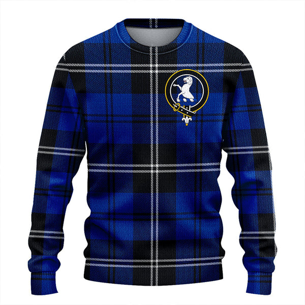 Swan Modern Clan Badge Tartan Knitted Sweater