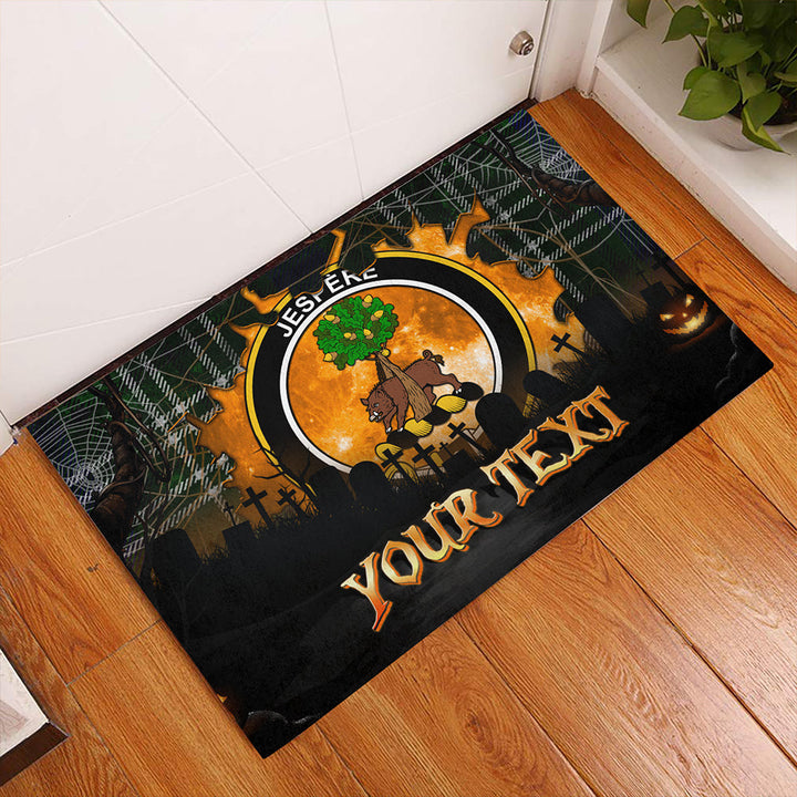 Swinton Clan Badge Tartan Personalize Doormat Happy Halloween Style