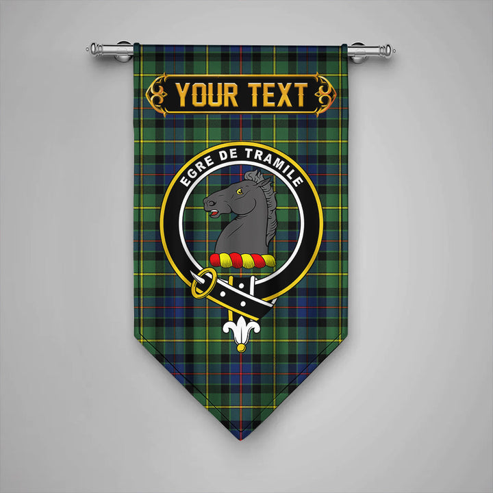 Tait Modern Clan Badge Tartan Gonfalon Personalize