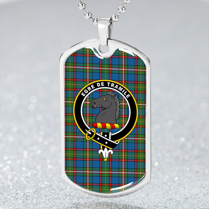Tait Wedding Ancient Clan Badge Classic Tartan Dog Tag Necklace