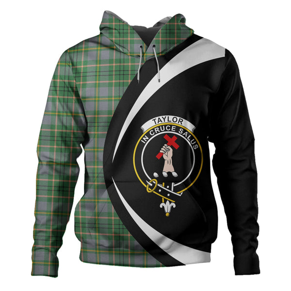 Taylor Weathered Clan Badge Tartan Hoodie Circle Style