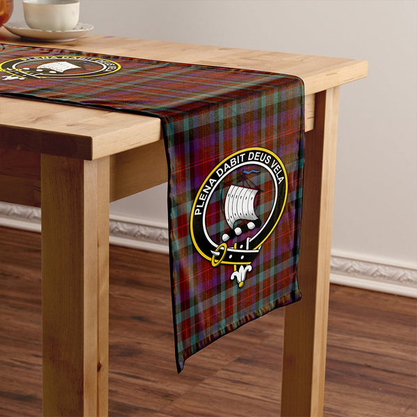 Tennant Weathered Clan Badge Tartan Table Runner