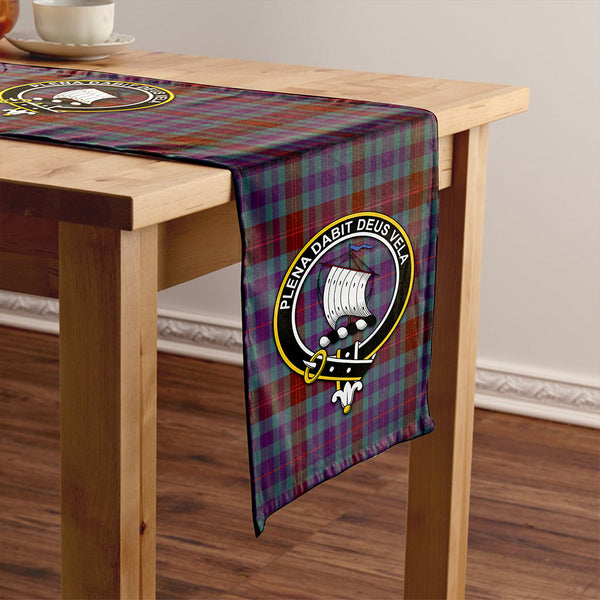Tennant Yules Weathered Clan Badge Tartan Table Runner