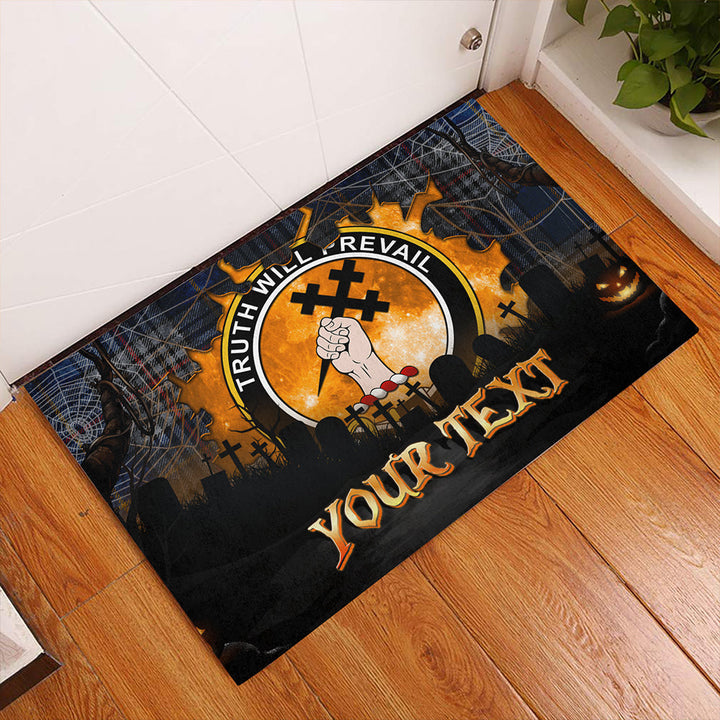 Thompson Variant (Thomson Variant) Modern Clan Badge Tartan Personalize Doormat Happy Halloween Style