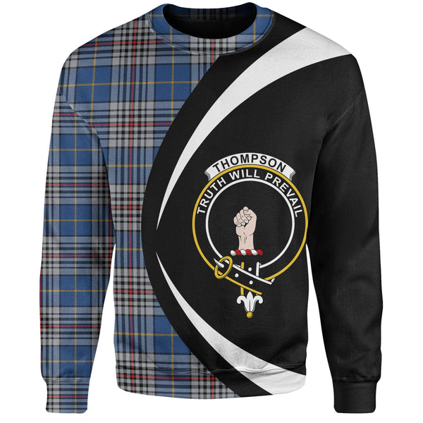 Thompson Variant (Thomson Variant) Modern Clan Badge Tartan Sweatshirt Circle Style Personalized