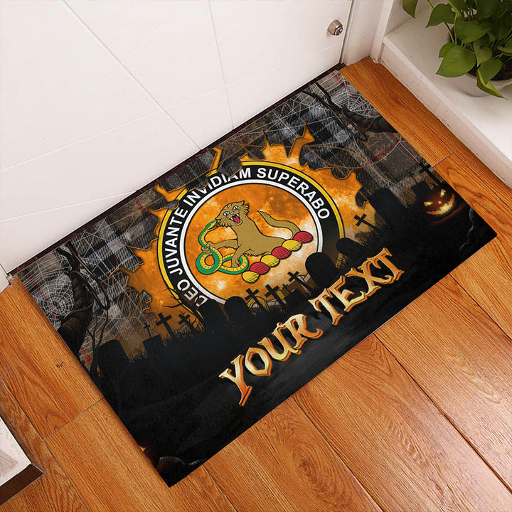 Thomson Camel (MacThomas/Thompson Camel) Modern Clan Badge Tartan Personalize Doormat Happy Halloween Style