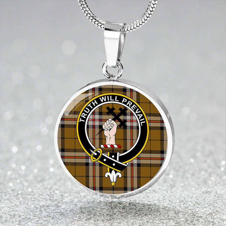 Thomson Camel #2 (Thompson Camel #2) Ancient Clan Badge Tartan Classic Circle Necklace