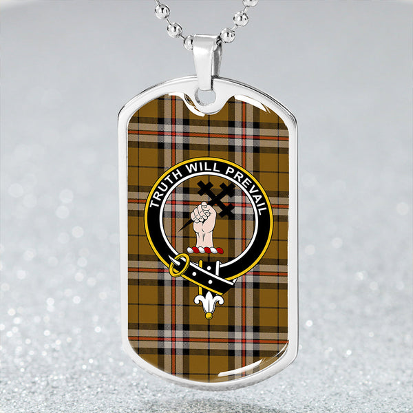 Thomson Camel #2 (Thompson Camel #2) Ancient Clan Badge Classic Tartan Dog Tag Necklace