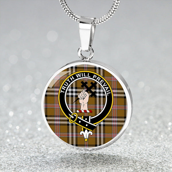 Thomson Camel #3 (Thompson Camel #3) Ancient Clan Badge Tartan Classic Circle Necklace