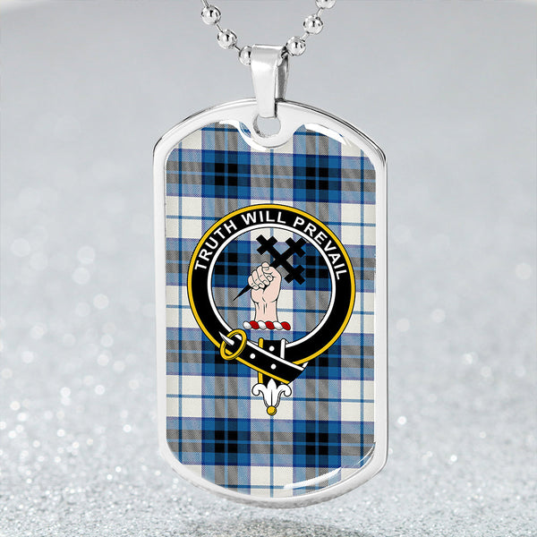 Thomson Dance (Thompson Dance) Clan Badge Classic Tartan Dog Tag Necklace