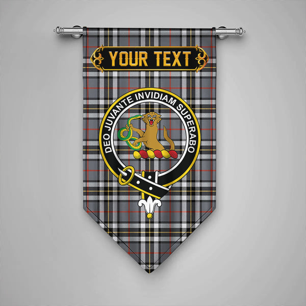 Thomson Grey (MacThomas/Thompson Grey) Modern Clan Badge Tartan Gonfalon Personalize