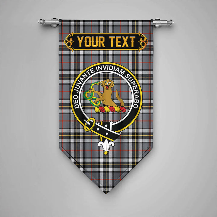Thomson Grey (MacThomas/Thompson Grey) Modern Clan Badge Tartan Gonfalon Personalize