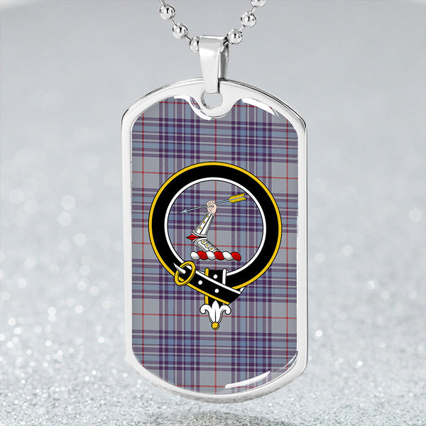 Thorburn USA (Thurburn USA) Weathered Clan Badge Classic Tartan Dog Tag Necklace