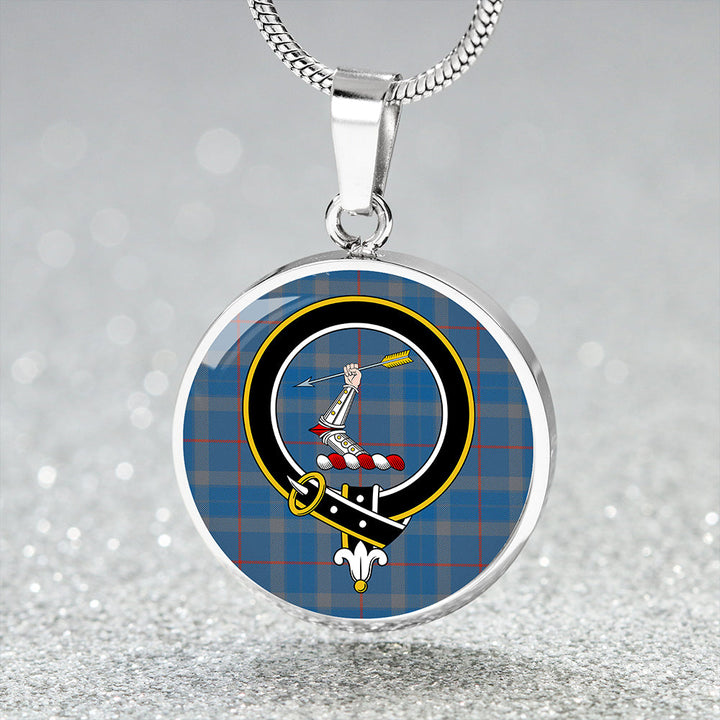 Thorburn (Thurburn) Ancient Clan Badge Tartan Classic Circle Necklace