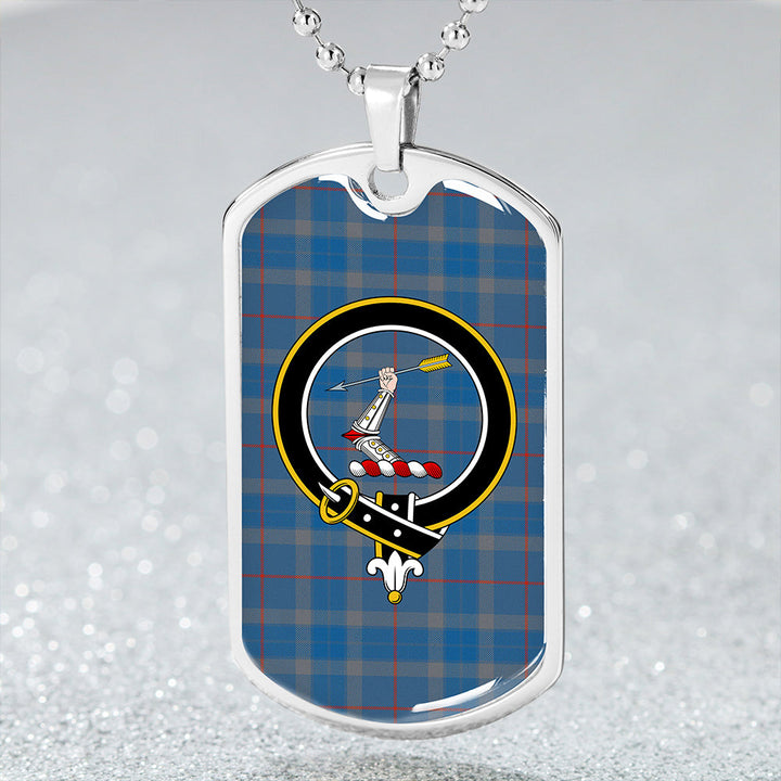 Thorburn (Thurburn) Ancient Clan Badge Classic Tartan Dog Tag Necklace