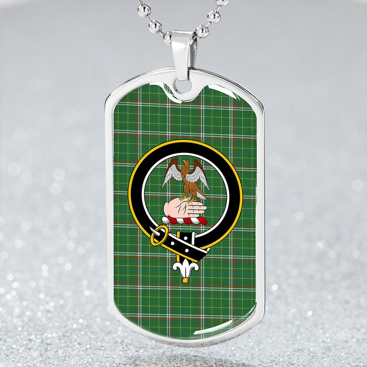 Toshach Ancient Clan Badge Classic Tartan Dog Tag Necklace